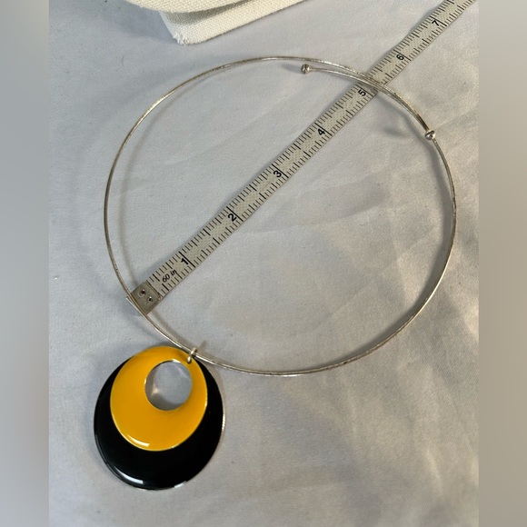Vintage 80’s floating circles choker necklace - Picture 4 of 7